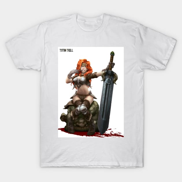 Barbarian Pinup T-Shirt by ShaneCook